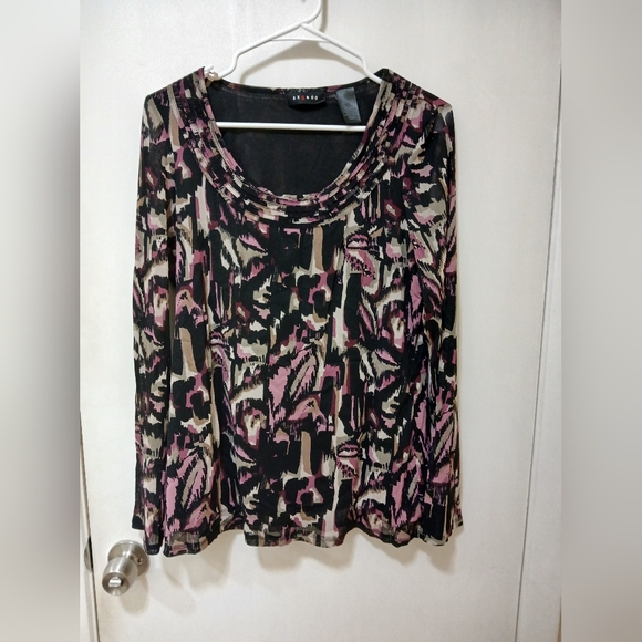 Axcess Women's XL Purple & Black Pullover Top - Picture 3 of 7